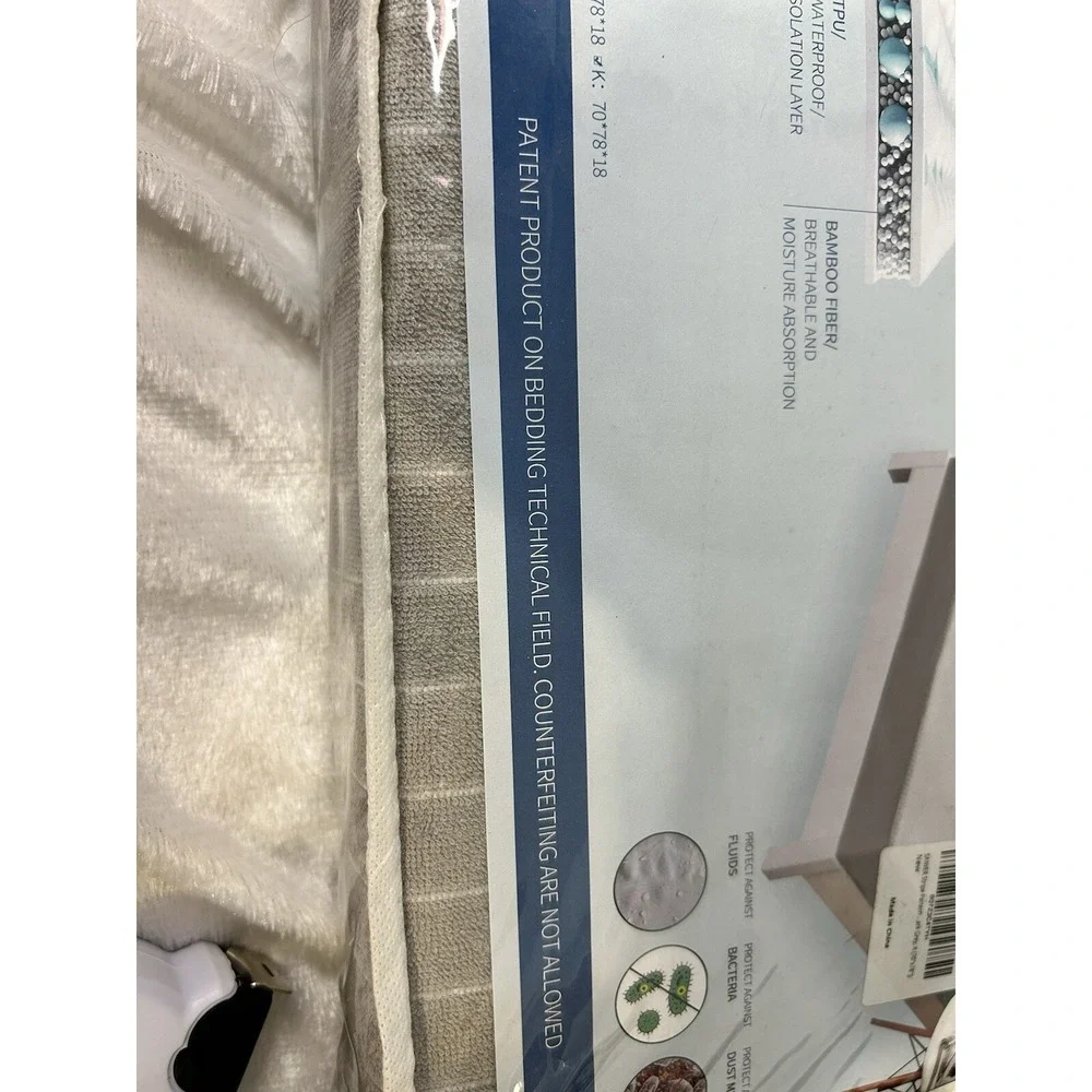King Size Waterproof‎ Mattress, Protector. Bamboo Fiber, Protect Against Mites.